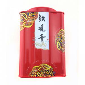 Traditionelle quadratische chinesische Teedose mit doppeltem Deckel